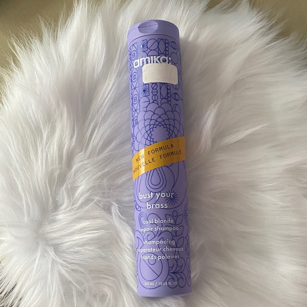 Amika Bust Your Brass Cool Blonde repair shampoo new never used 10 Fl oz